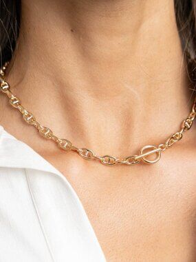 Sahira Jewelry Taylor Toggle Chain Necklace